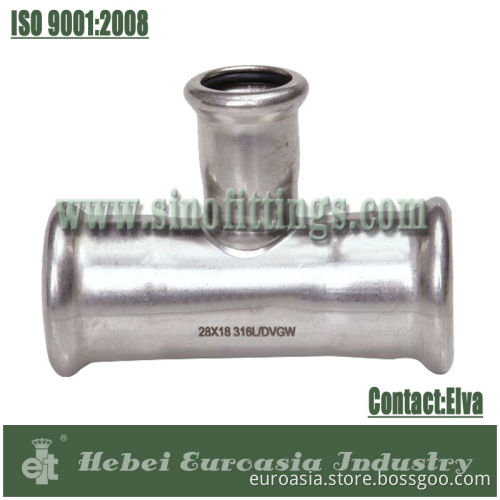 Stainless Steel 316L Pipe Fittings Reducing Tee